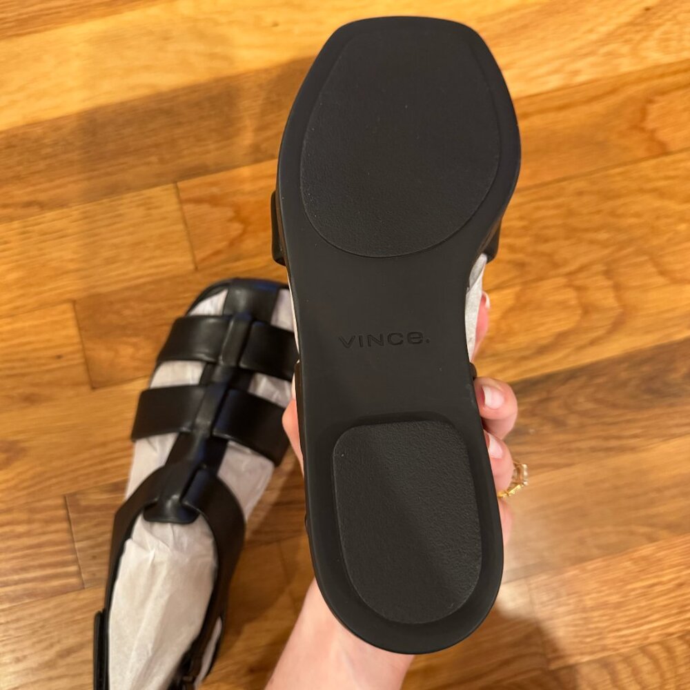 Vince Rava Fisherman Sandal - Black - Size 6 - Picture 4 of 7